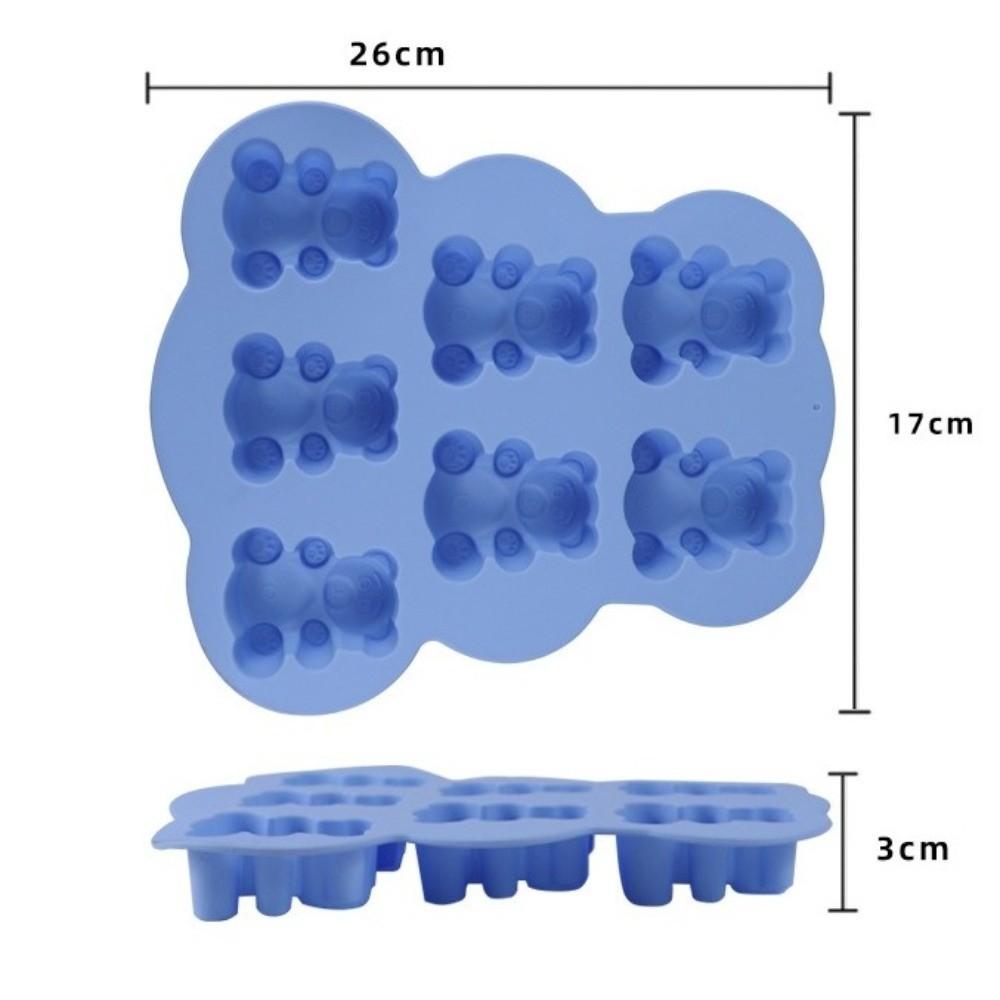 Silicone Cookie Mold 7 Holes Kitchen Fondant Supplies Cute Cake Mold Cupcake Topper Decorating