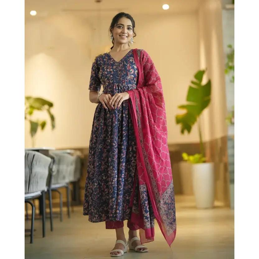 Women Designer Party Wear Rayon Kurta Pant Dupatta Set Salwar Kameez Kurti Dress SC-2244