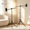 Hairdressing Training Wig Stand 0.5/1.6M Mannequin Head Stand, Height Adjustable Display Tripod for Cosmetology, Training, Styling Hair Perming
