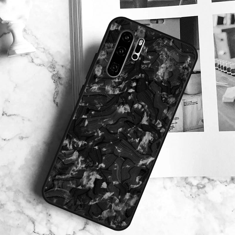 Forged Carbon Case For Huawei Nova Y70 Y60 Y90 Y91 Y61 9 10 SE 11i 8i 7i 3i 5T P30 P40 Lite P60 Pro Funda