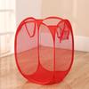 Folding Laundry Basket Organizer for Dirty Clothes Bathroom Clothes Mesh Storage Bag Household Wall Hanging Basket Frame Bucket