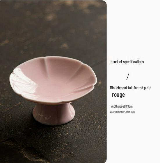 Chinese Style Ceramic Dessert Plate - Exquisite Small Tray for Mooncakes and Snacks, 2025 New Design
