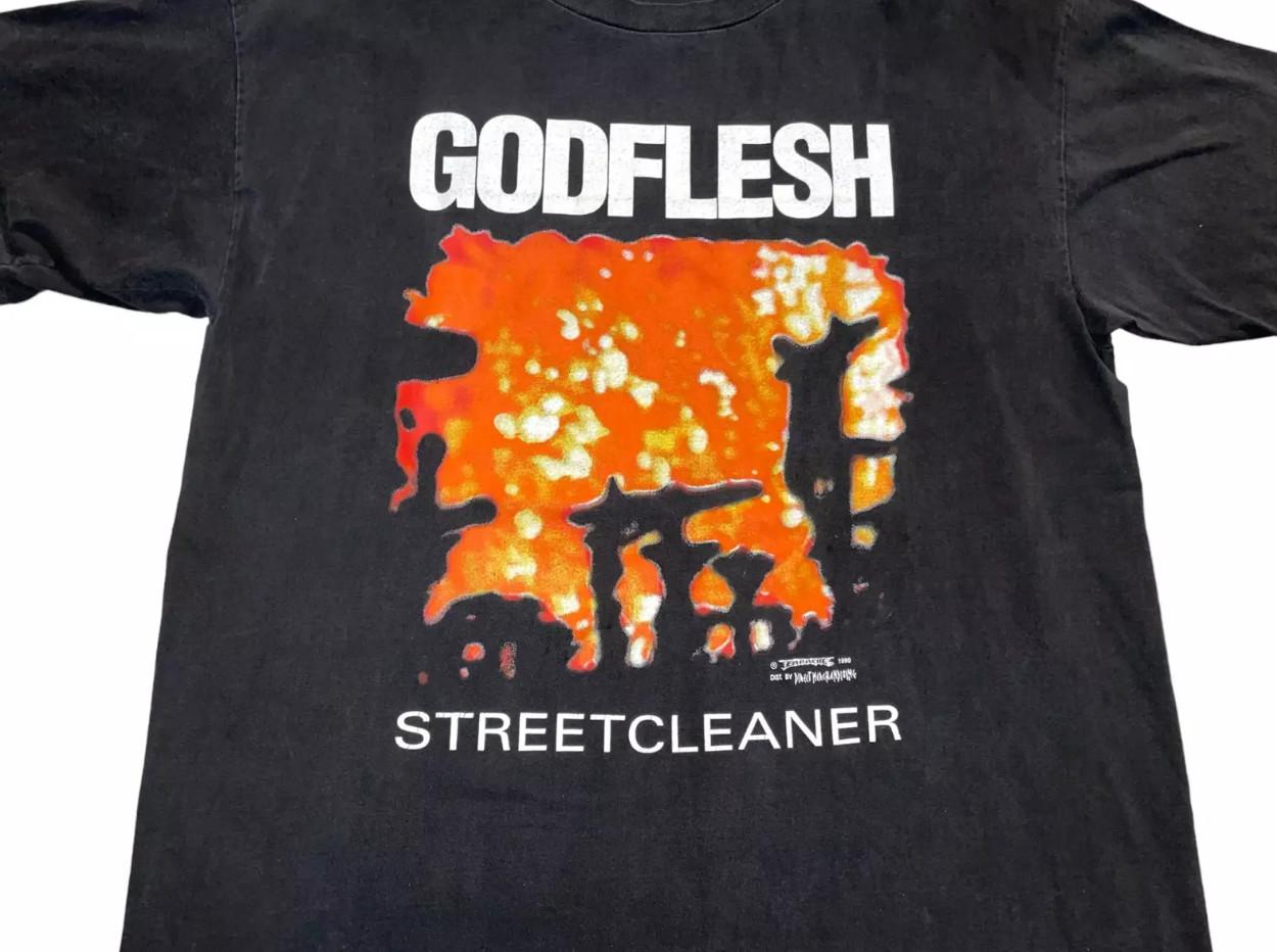 1990 Godflesh Streetcleaner Футболка с коротким рукавом черная все размеры XXL
