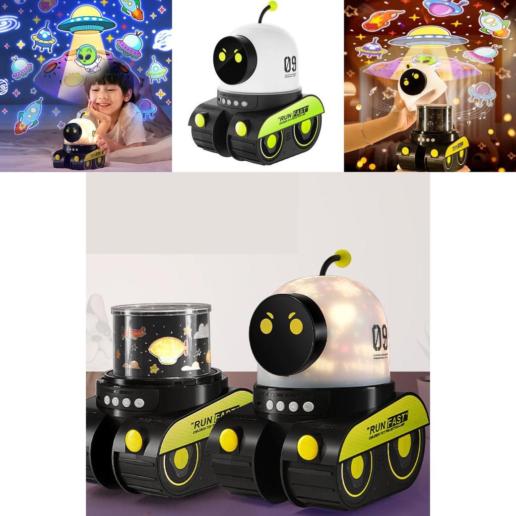 Creative Bluetooth Starry Sky Projection Light Robot With Music Function For Kids