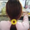 5 Stück Sonnenblumen-elastische Haargummis, Bänder, Seilringe, Pferdeschwanzhalter für Mädchen und Frauen