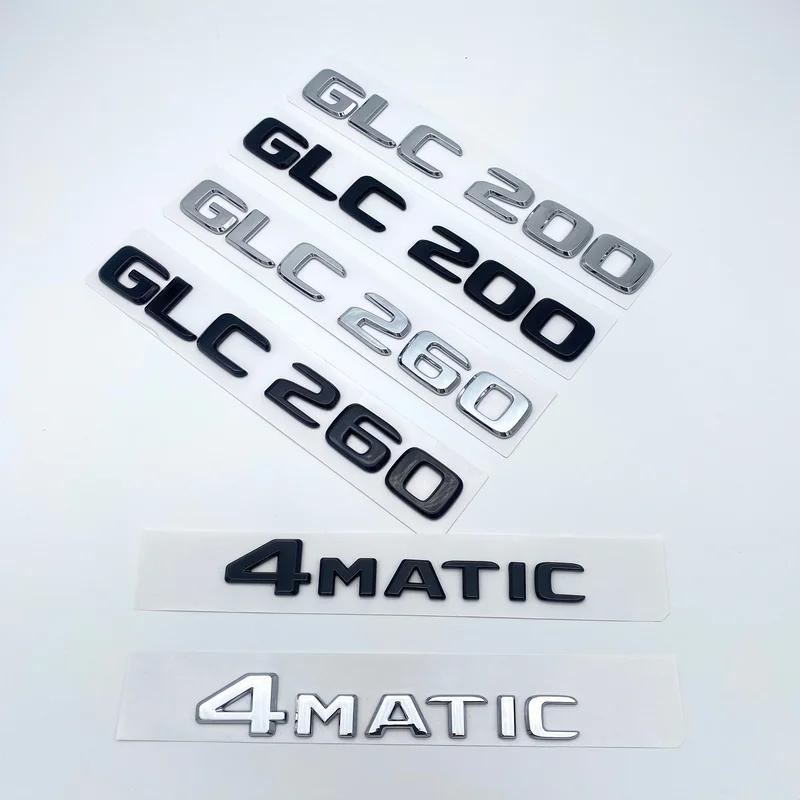 

3D ABS Chrome Black Letters GLC260 GLC300 GLC350 GLC220d GLC350e 4Matic Emblem for Mercedes Benz GLC X253 Car Trunk Logo Sticker GLC250