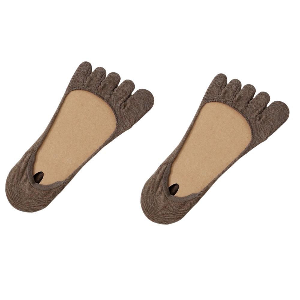2Pcs Breathable Invisible Socks Womens Thin Five Toe Socks All Match Cotton Boat Socks  Summer