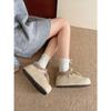 Fleece thickened non-slip thick-soled snow cotton shoes, winter wear to increase height and keep warm, fluffy Birkenstocks
