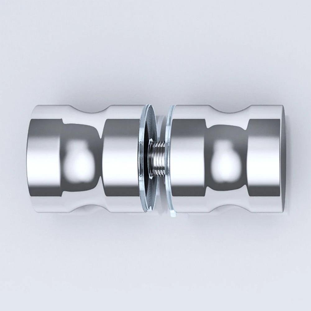 Home Bathroom Shower Door Handle Knob Single Groove Aluminum Alloy Chrome Plated Door Knob Shower Cabinet Handle Doorknobs
