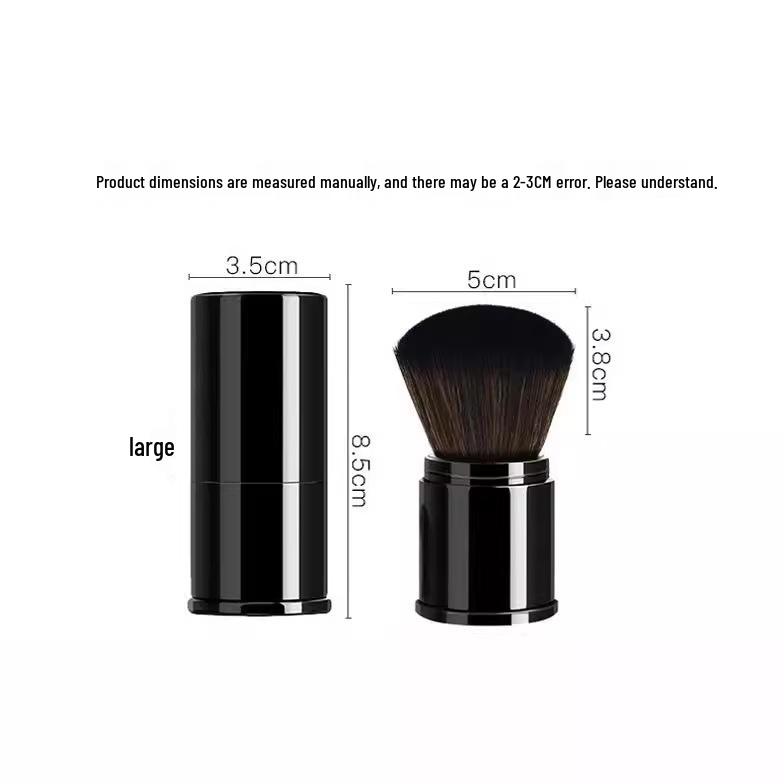 Přenosný zatahovací víceúčelový štětec na make-up pro tvářenku a pudr