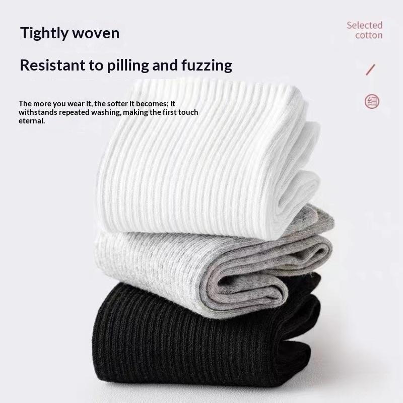 1Pair Solid Color Breathable Cotton Socks Casual Sport Trendy Fashion Short/Mid-Length/Long-Length Socks