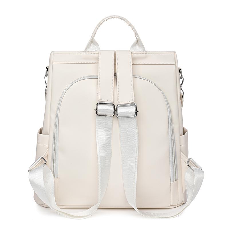 Women's Commuter Soft Leather Backpack Printed Backpack