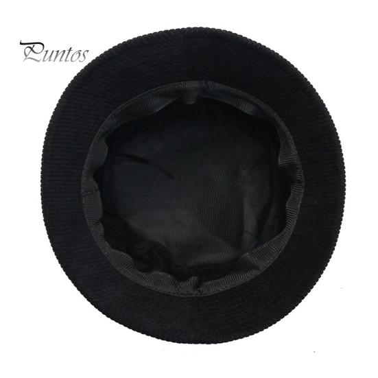 Sombrero de Pescador Cubo Plegable Liso Perfil Bajo Color Sólido Casual Mantener Caliente Hombre Pana Invierno Térmico Hombres Mujeres Gorra para Exterior Adultos
