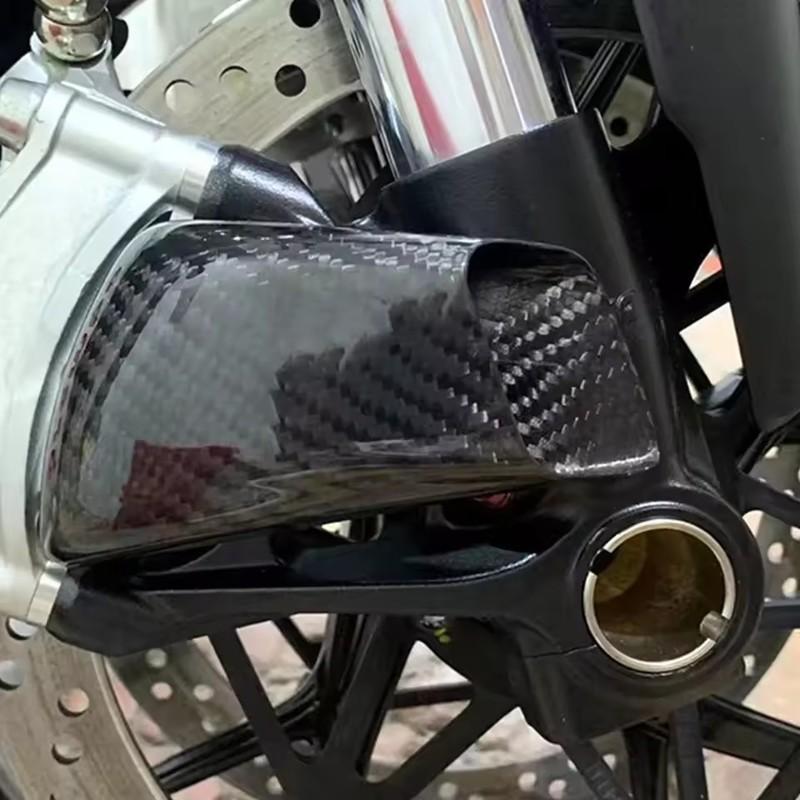 Carbon Fiber 100MM Motor Front Caliper Radiator Cover Air Ducts Brake Cooling For APRILIA RSV4 TUONO V4 Dorsoduro 900 1000 1200