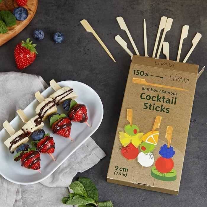 Brochettes Fingerfood 150x Brochettes Fingerfood Bambou Et Bâtonnets Cocktail 9cm