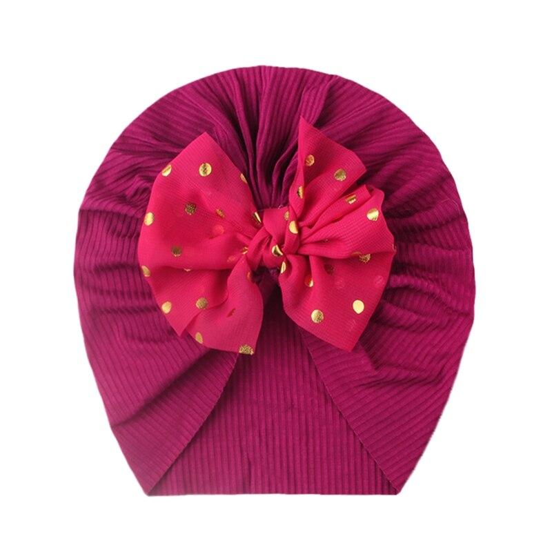 Newborn Infant Baby Turban Toddler Kids Boy Girl Cotton Blends Hat Lovely Soft Cute Bow Knot Beanies Baby Gifts