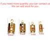 30-50 Stück Gold Edelstahl Kordeln Crimp Ende Perlen Kappen Leder Clip Spitze Falten Crimp Armband Anschlüsse für Schmuckherstellung
