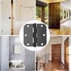 Rounded Door Hinges 3.5 Inch 5/8 Radius Matte Black Exterior Interior Door Hinges for Doors Office Bed Room Outdoor Window Construction Hardware