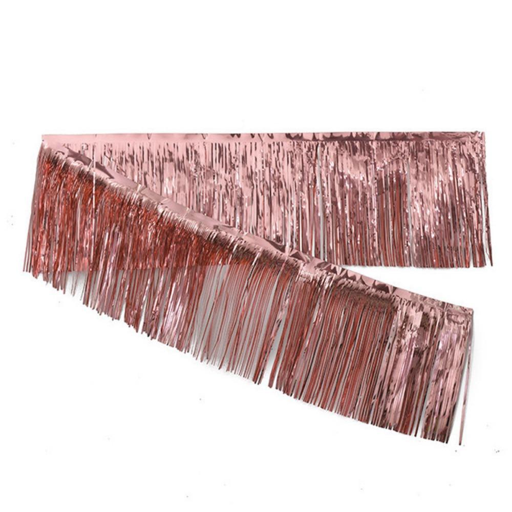 30*200cm Tassels Fringes Banner Shiny Rain Silk Curtain New Garland Curtain  For Wedding Birthday