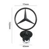 Autoaufkleber Für Mercedes Benz Stern Motorhaube - Emblem für Autohaube Vorne Chrom Logo Haubenmarkierung für Benz C E S Klasse W204 W205 W21