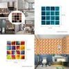 Vibrant 10pc Kitchen Tile Stickers With Mosaic Pattern Self-adhesive Wall Decor