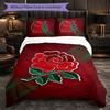 Set Biancheria da Letto 3 Pezzi in Microfibra con Fantasia Rugby Inglese Copripiumino Decorativo per Camera da Letto Uso Domestico