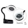 5X 10X Magnifier with 40 LED Lights, High Vision Illuminated Magnifier Lamp, Desk Lamp for Reading and Closing Work