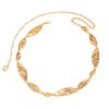 Personalized Metal Kink Leaf Waist Chain Female, Fashion Irregular Water Ripple Geometric Body Chain