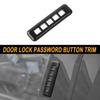 Door Password Code Lock Switch Button Frame Cover Trim for Ford F150 2015+Carbon