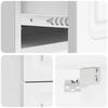 Wall Mounted Nightstand High Gloss White 34.5 x 33 x 40 cm