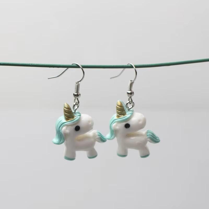 Cute Acrylic Pendants Hook Earrings Sequins Beer Bottle Women Dangle Earrings Korean Fashion Bear Small Earrings Pendientes