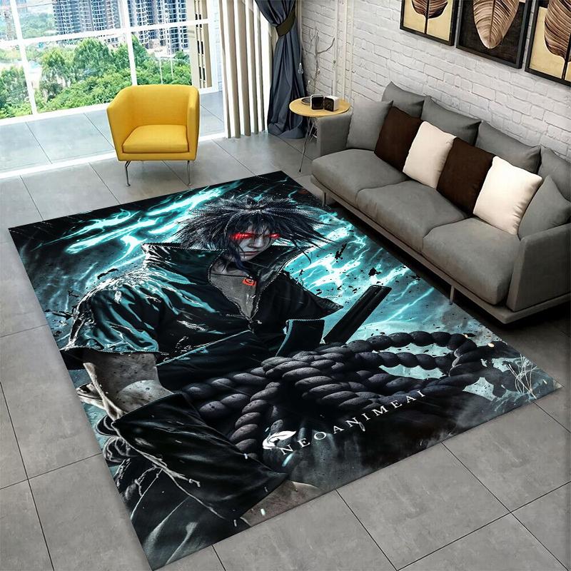 Anime N-Naruto Cartoon Itachi Carpet Rug for Playroom Bedroom Living Room Sofa Home Decor,kid Area Rug Non-slip Floor Mat Gift