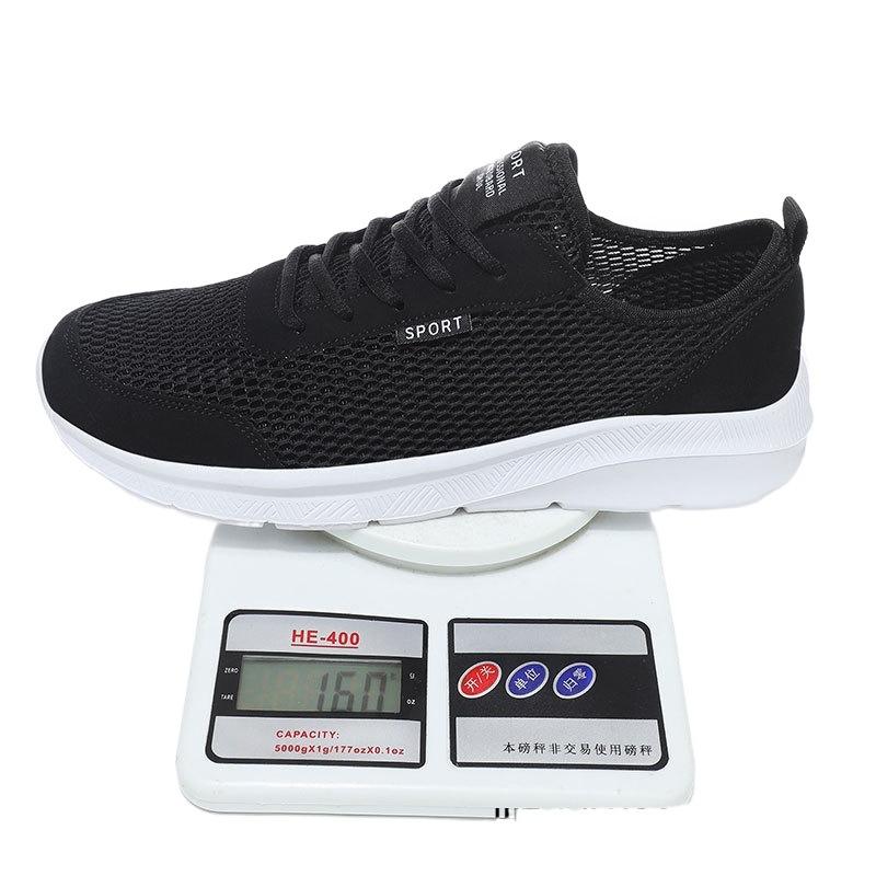 Large Size Men's Shoes Summer New Hollow Casual Sports Shoes Breathable Running Travel Walking Shoes