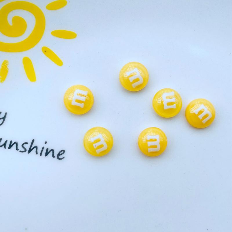 100 Pcs New Cute Mini Resin Mixed Color M Candy Series Flatback Ornament Jewelry Making Manicure Hairwear Accessories A42