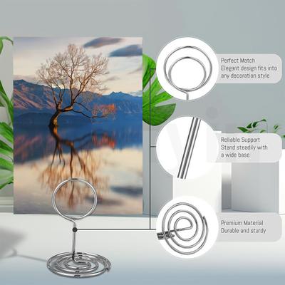 30Pcs/Set Metal Card Holder Desktop Standing Multifunctional Mini Photo Picture Menu Memo Table Number Display Clip Organizer Stand