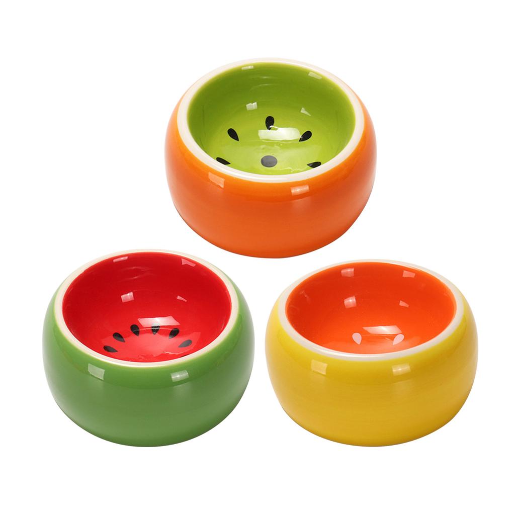 Chinchillas Food Bowl for Small Animals Ceramic Water Bowl for Hamsters Dry Food Dish Bowl Pet Feeding Watering Supplies