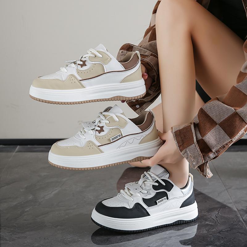 Fashion Women's Light Sports Shoes, Low-cut Lace-up Thick-soled Casual Shoes and Women's Fashion Shoes Are Comfortable and Integrated