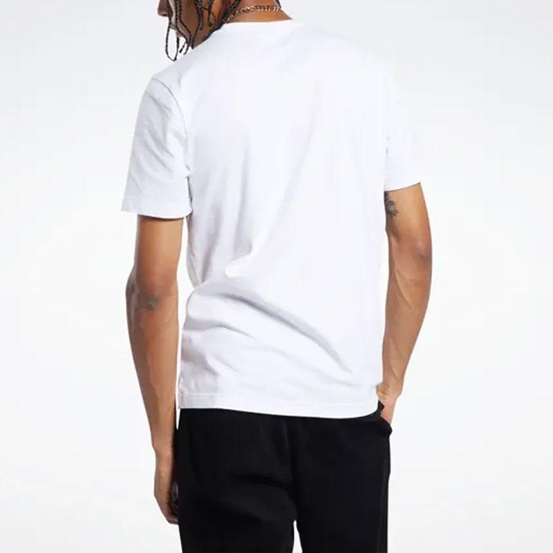 Reebok CL F Vector Tee Letter Logo Print Breathable Crew Neck Short Sleeve T-Shirt Unisex Tops White FK2655