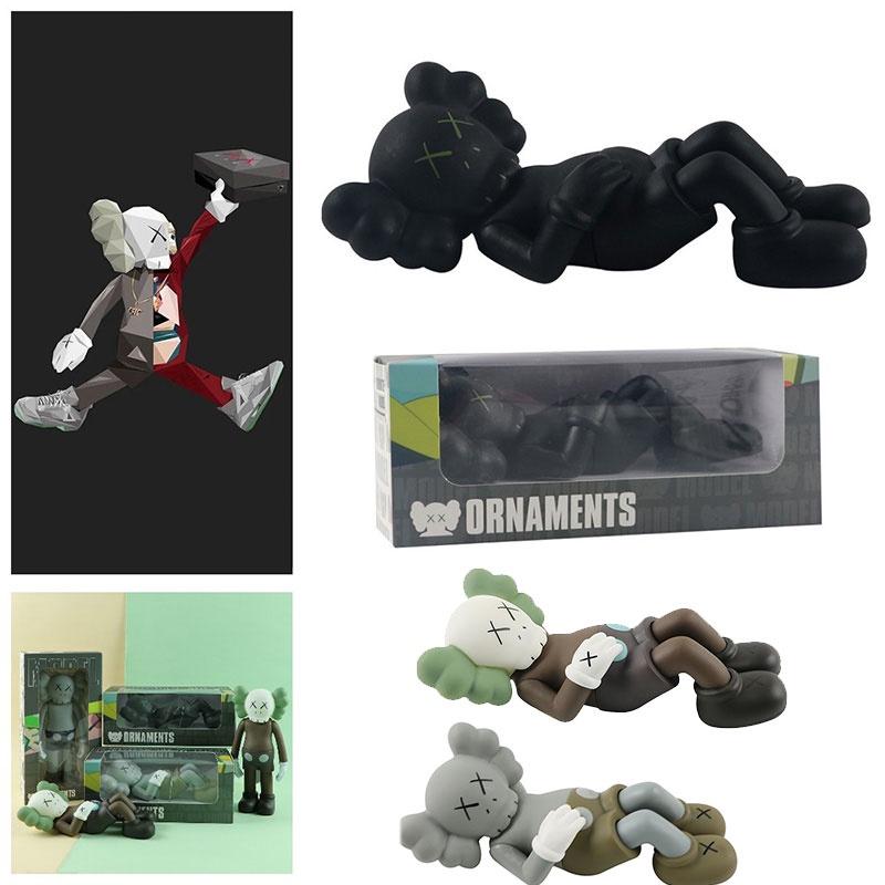 Sezamová ulice Kaws Cos Nosící panenka, Anime Trendy Figurka Velkoobchod 17cm, Materiál Pvc, Šedá
