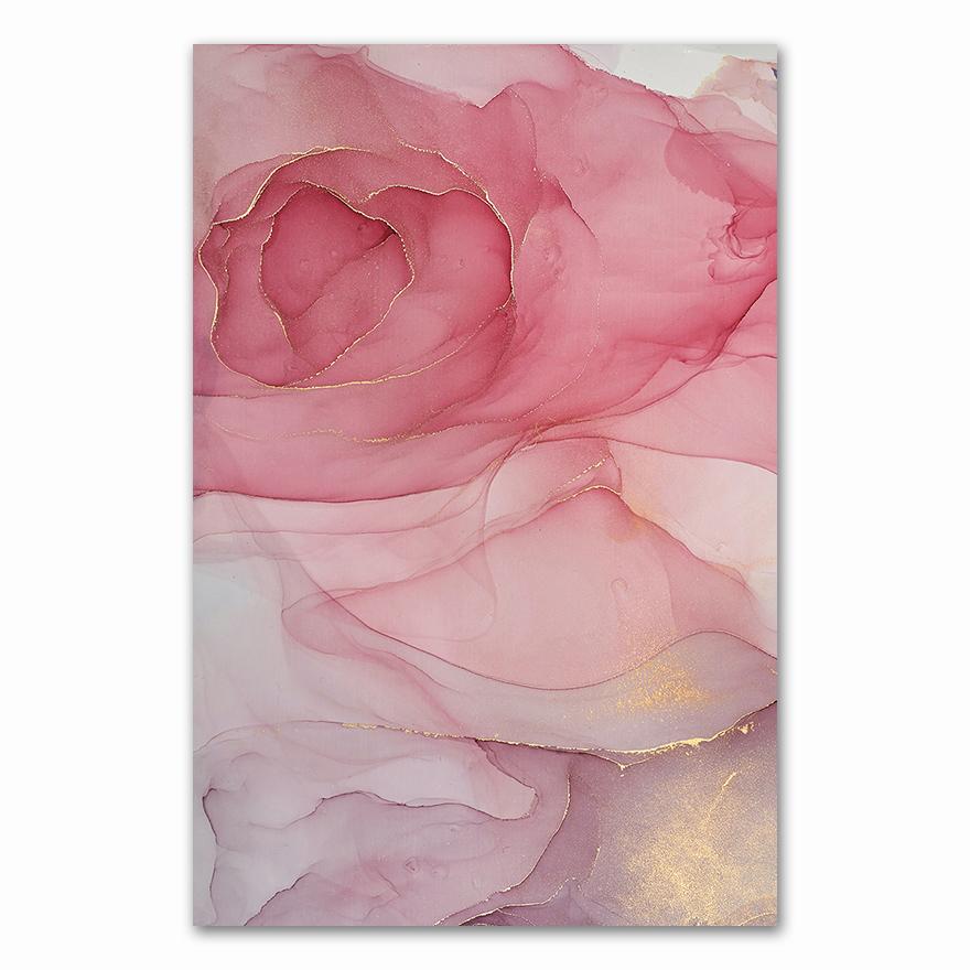 Nordic Colorful Golden Scandinavian Modern Abstract Canvas Painting Wall Art Print Pictures for Living Room Home Decor