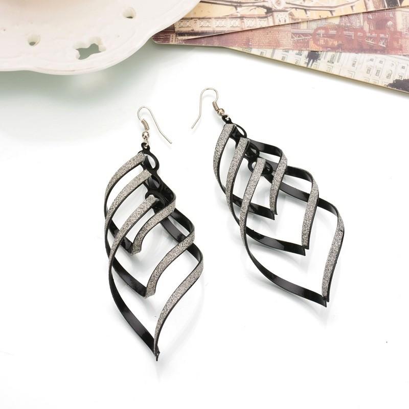 Trendy European And American Stylish Punk Spiral Earrings For Fashionable Women