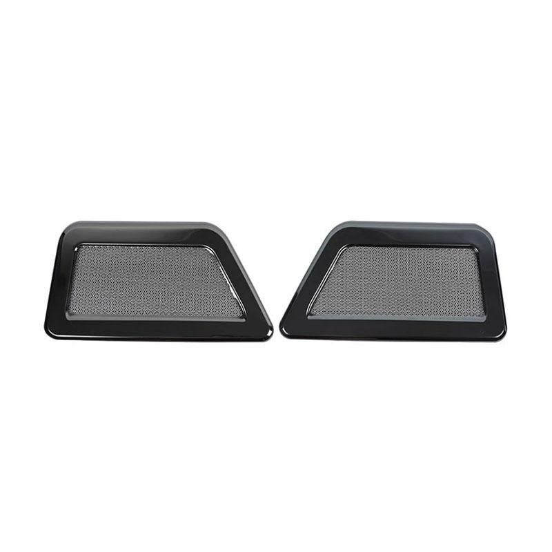 2pcs Car Rear Air Vent Conditioner Outlet Dust Cover Trim For BMW IX 40 50 M60 2024 Black Stainless Steel
