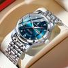 POEDAGAR Sport Casual Man Wristwatch Waterproof Stainless Steel Luminous Original Watch Date Week Quartz Watches Reloj