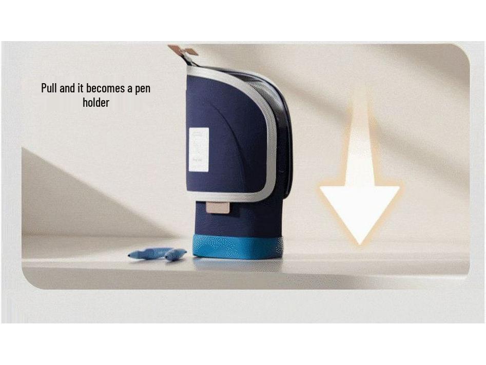 Retractable Large-Capacity Pencil Case for Girls and Boys, Vertical Style, Children's Stationery Box