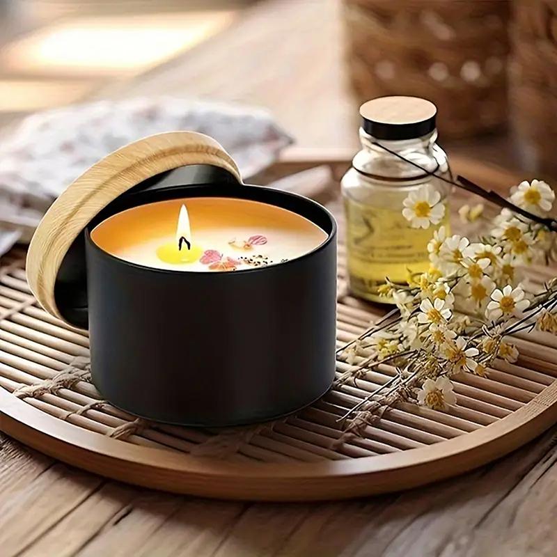 6Pcs 8Oz Candle Tinplate With Lids Round Candle Jars Kit For Loose Candles Used For Diy Storage Candle Making Supplies