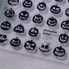Easy Application Nail Wraps Halloween 3D Embossed Stickers, Skeleton Hand Pumpkin Spider Bat Fingertip Art Decals, Gothic Manicure Decoration