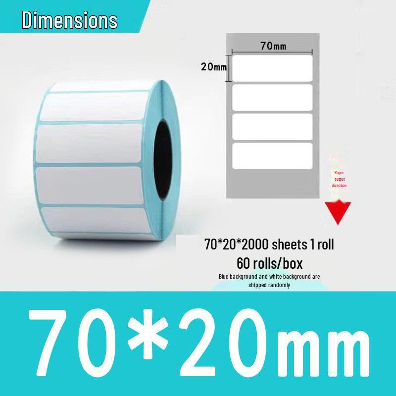 Three-Proof Thermal Label Paper 100x100mm & 70x20mm - Customizable for Label Printing