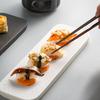Multipurpose Ceramic Serving Dish Rectangular Plate For Sushi Appetizers Dessert Household Snacks Plate Easy To Clean