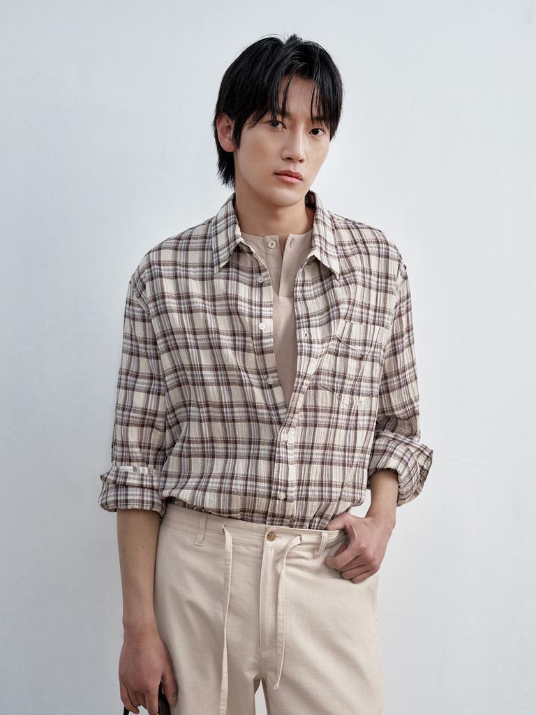 SIECLE Plaid Shirt (Ivory)