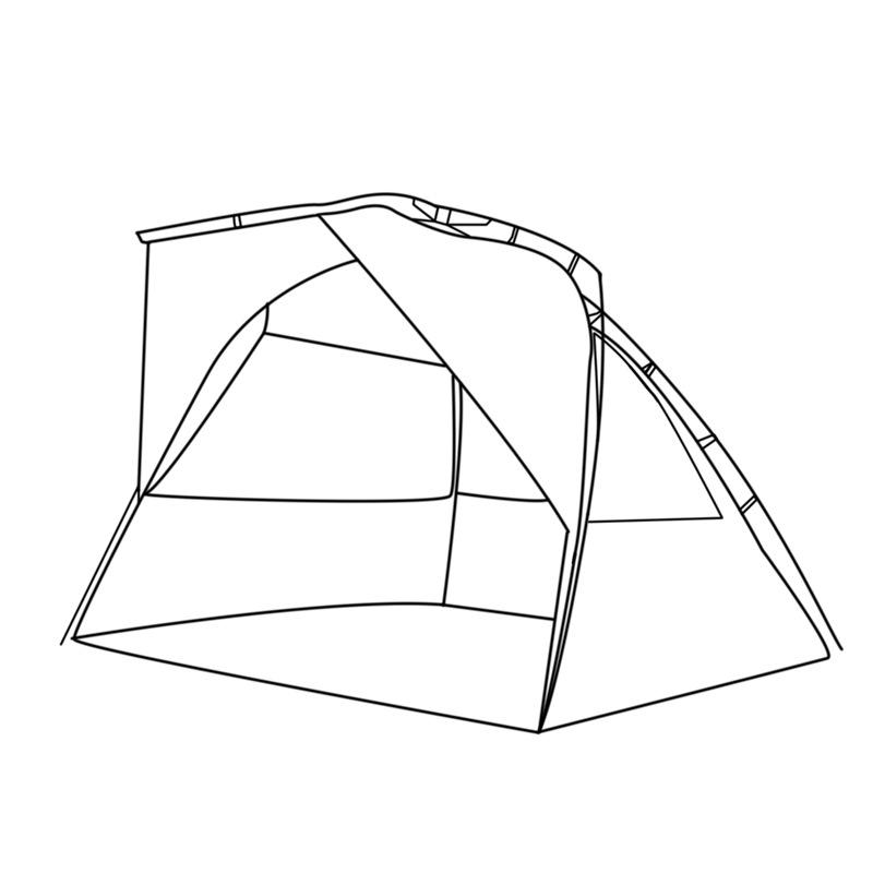 Mountain Guest Quick-Open Three-Sided Mesh Beach Tent